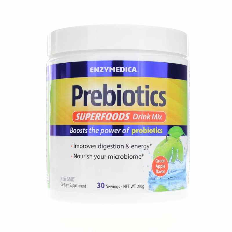 Prebiotics Drink Mix Green Apple, Enzymedica