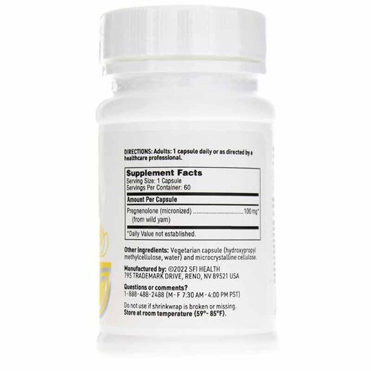 Pregnenolone 100 Mg, 60 Veg Capsules, KL