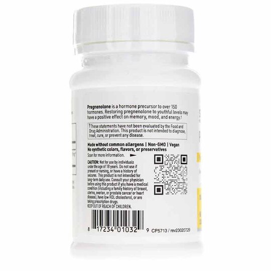 Pregnenolone 100 Mg, 60 Veg Capsules, KL