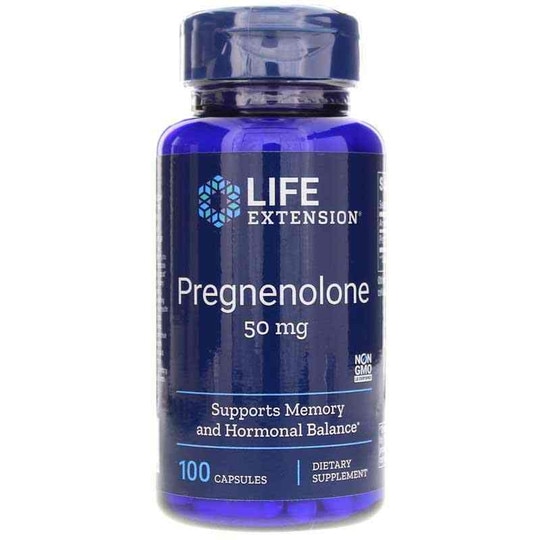 Pregnenolone 50 Mg, 100 Capsules, LFE