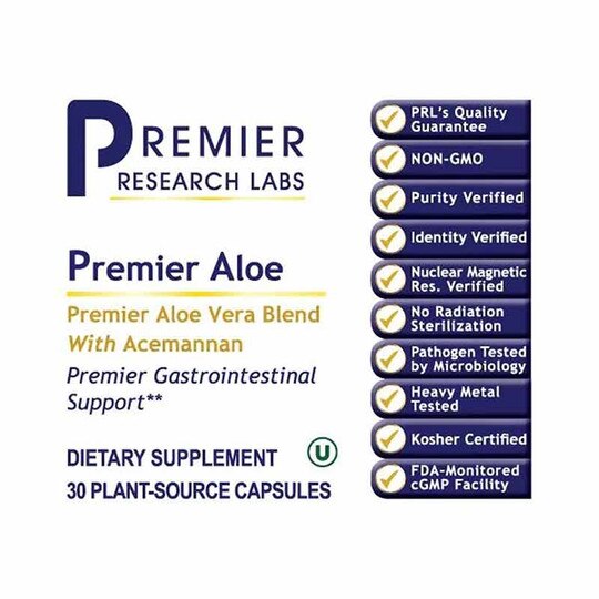 Premier Aloe Gastrointestinal Support, 30 Veg Caps, PRL