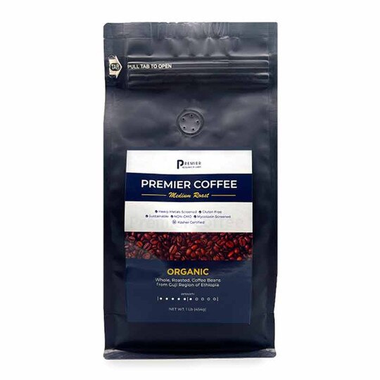Premier Coffee Organic Whole Beans, 1 Lbs, PRL