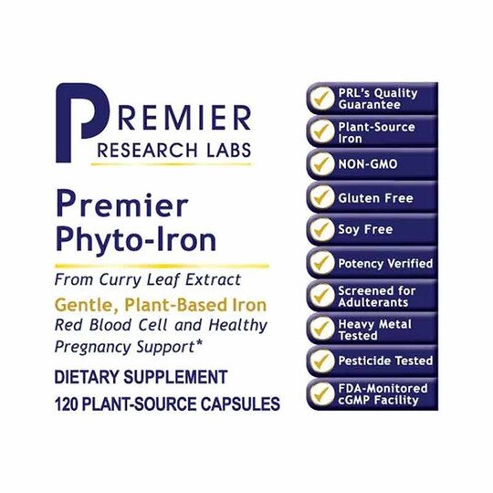 Premier Phyto-Iron, 120 Veg Capsules, PRL