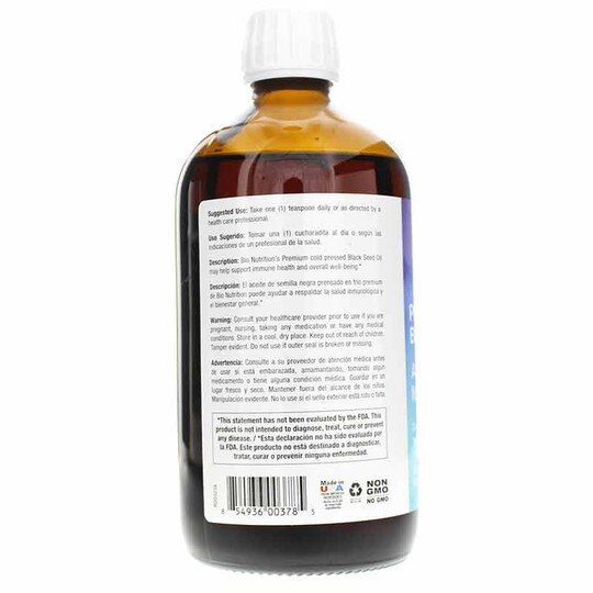 Premium Black Seed Oil Liquid, 16 Oz, BNU