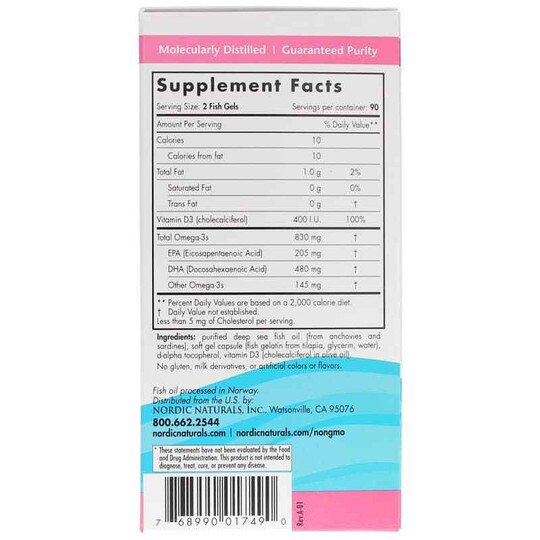 Prenatal DHA in Fish Gelatin Softgels, Nordic Naturals