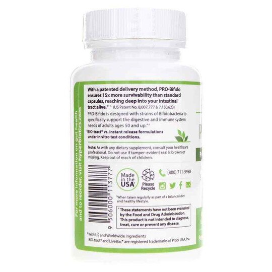 PRO-Bifido Probiotic 3 Billion CFU, 60 Tablets, HBS