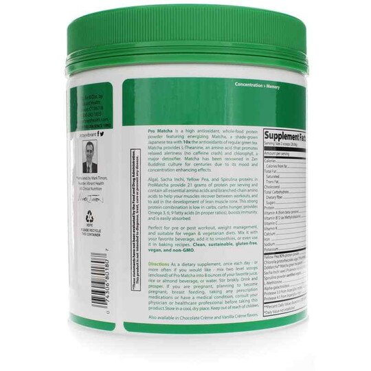 Pro Match Protein + Matcha Tea, Vibrant Health