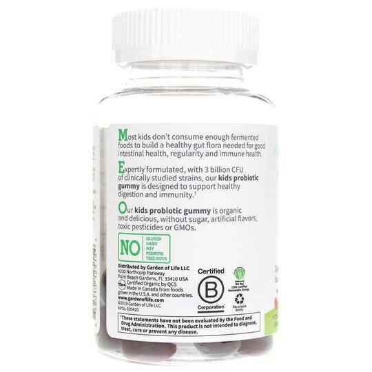 Probiotic Gummies 3 Billion CFU, 30 Vegetarian Gummies, GOLK