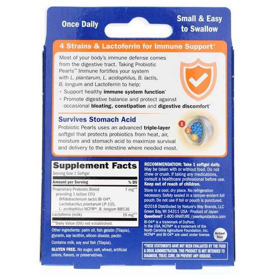 Probiotic Pearls Immune, 30 Softgels, NWA