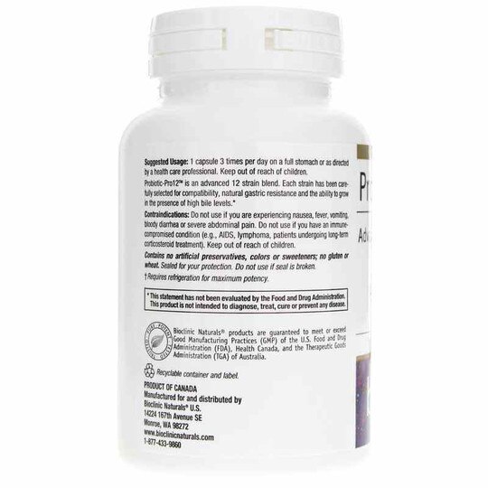 Probiotic-Pro12 Advanced Multi Strain Formula, 60 Veg Capsules, BCN
