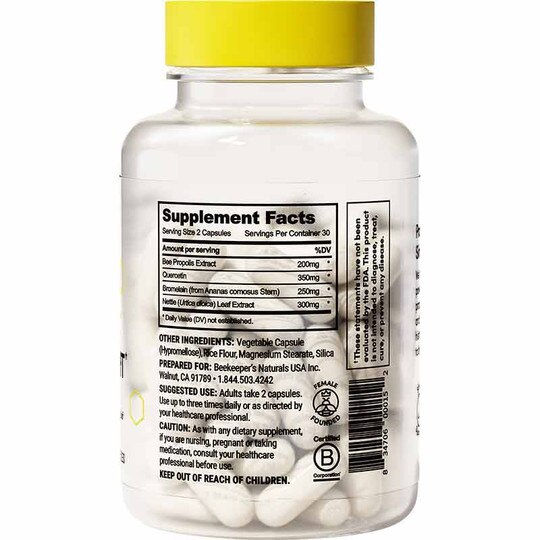 Propolis Sinus Support, 60 Vegan Capsules, BKN