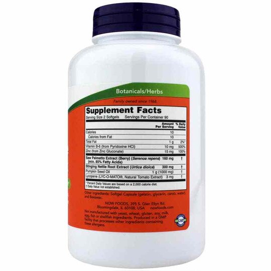 Prostate Support, 180 Softgels, NOW