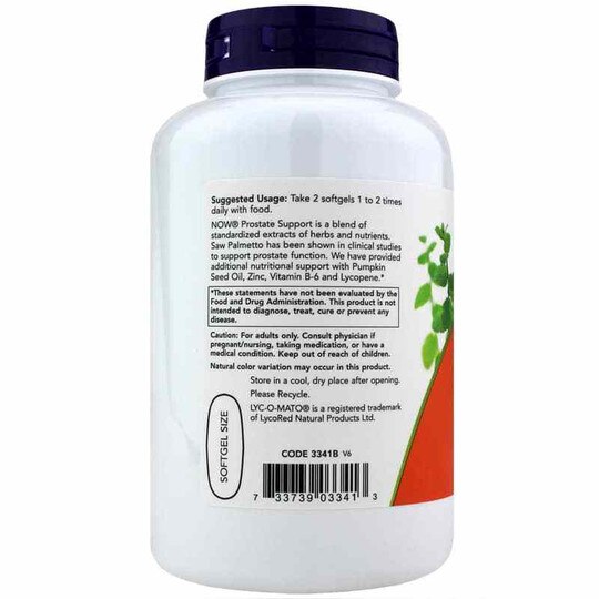 Prostate Support, 180 Softgels, NOW