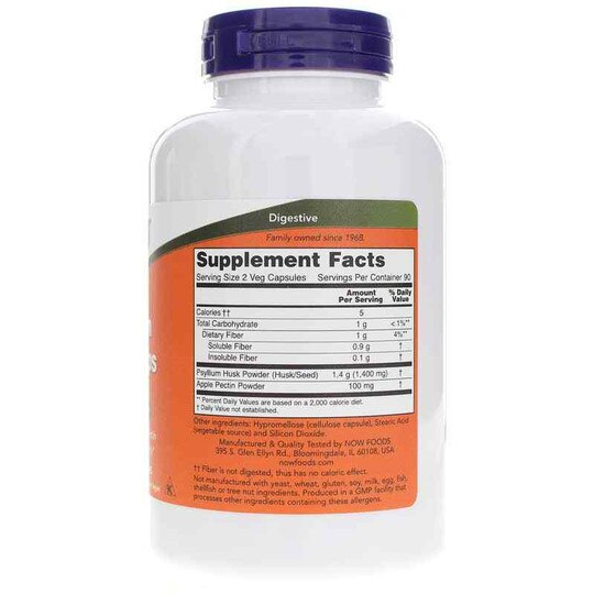 Psyllium Husk Caps 700 Mg, 180 Veg Capsules, NOW