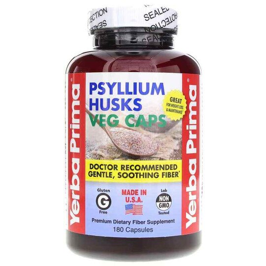 Psyllium Husks Veg Caps, 180 Capsules, YPMA