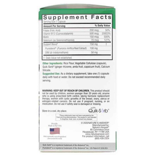 Pueraria Murifica, 60 Veg Capsules, NAN