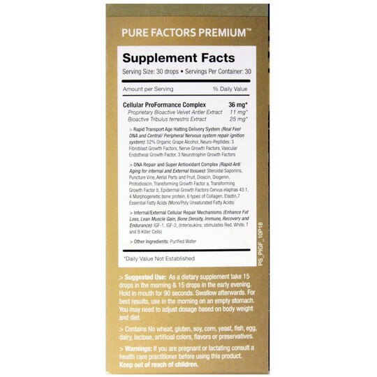 Pure Factors Premium Concentrated Growth Factors, 1 Oz, FSL