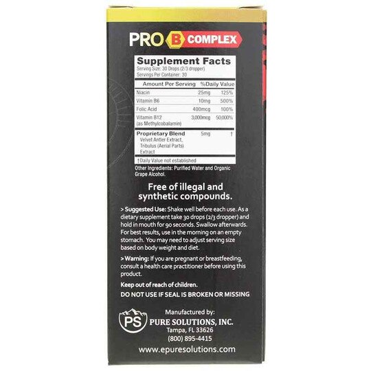 Pure Factors Pro B Complex, 1 Oz, FSL
