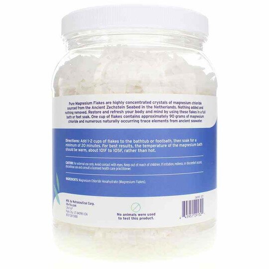 Pure Magnesium Flakes for Body and Foot Soaks, 44 Oz, LFL