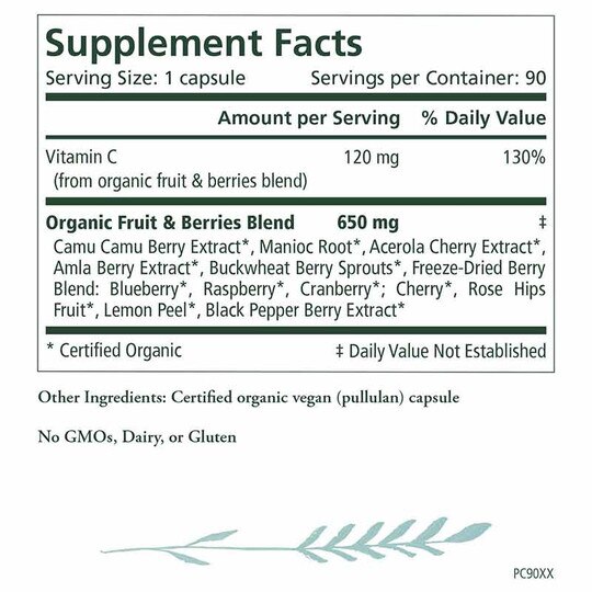 Pure Radiance C Organic Vitamin C Capsules, 90 Veg Capsules, PSY
