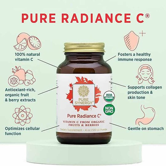 Pure Radiance C 100% Natural Vitamin C Powder, 4 Oz, PSY