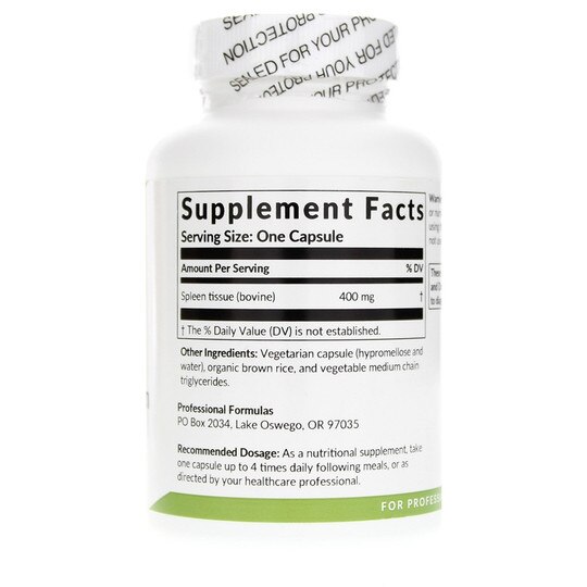 Pure Spleen Glandular Capsules, Professional Complementary Health Formulas