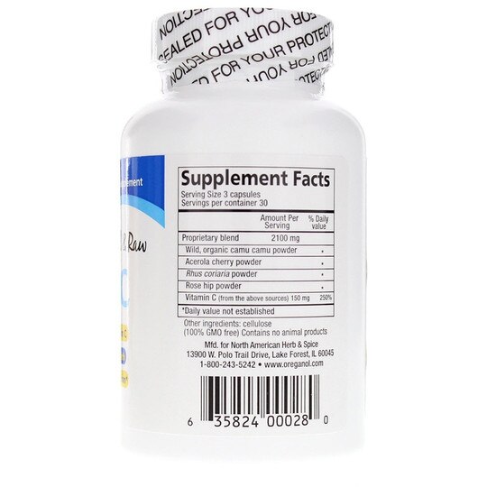 Purely-C Wild & Raw, 90 Veg Capsules, NAHS