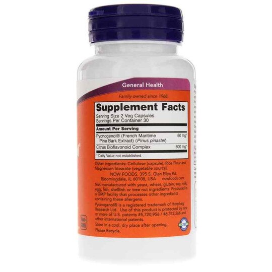 Pycnogenol 30 Mg, 60 Veg Capsules, NOW