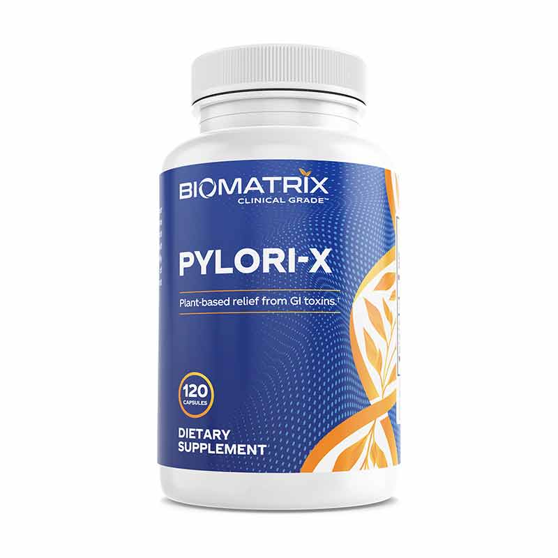 PyloriX from BioMatrix contains mastic gum, bismuth, zinc carnosine