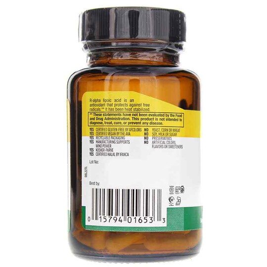 R-Lipoic Acid 100 Mg, 60 Vegan Capsules, CTL