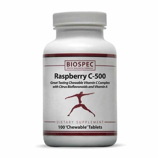 Raspberry C-500, 100 Chewable Tablets, BSP
