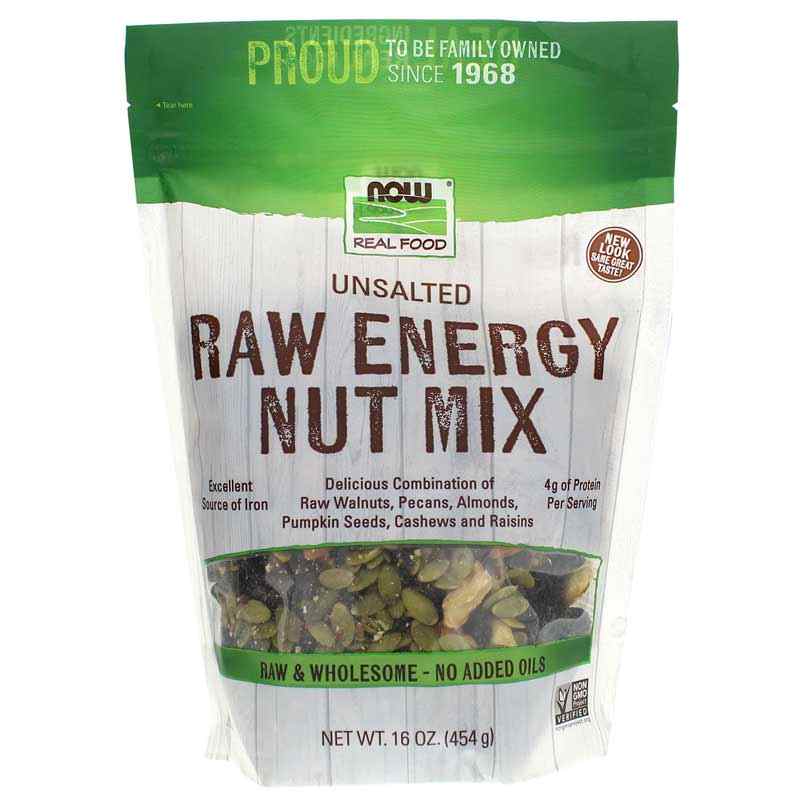 Raw Energy Nut Mix Unsalted, NOW Foods