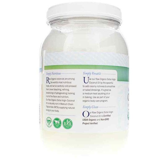 Raw Extra Virgin Coconut Oil Organic In Plastic Container Garden
