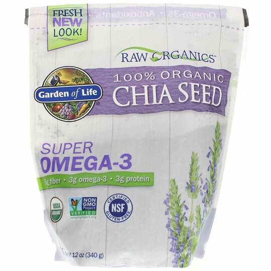 Raw Organics Super Omega-3 Chia Seed, 12 Oz, GOL