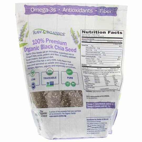 Raw Organics Super Omega-3 Chia Seed, 12 Oz, GOL