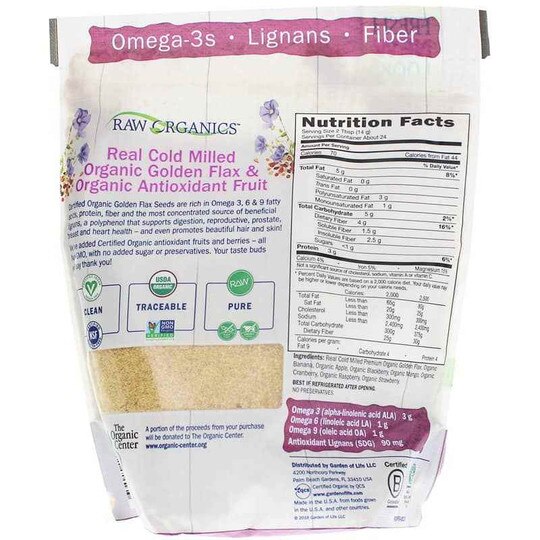 Raw Organics Super Omega-3 Flax & Fruit, 12 Oz, GOL