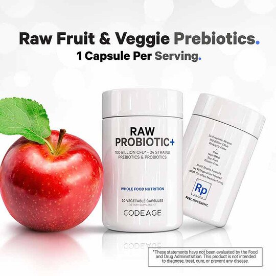 Raw Probiotic+, 30 Veg Capsules, CDE