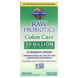Raw Probiotics Colon Care 50 Billion Shelf-Stable