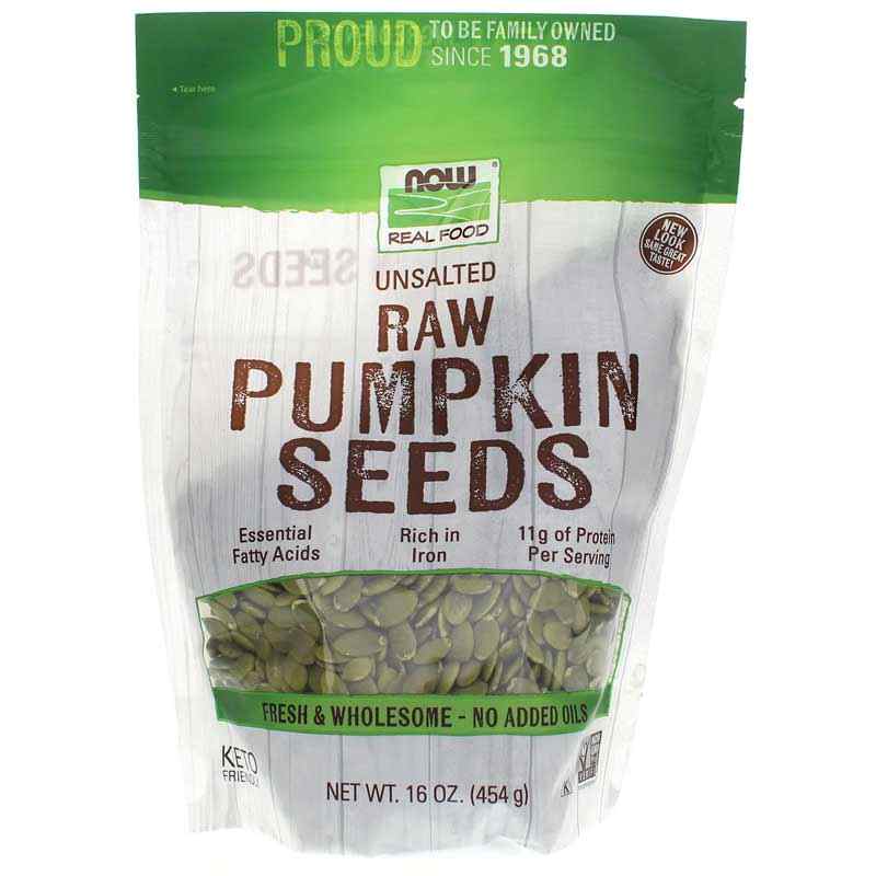 Raw Pumpkin Seeds Unsalted, NOW Foods