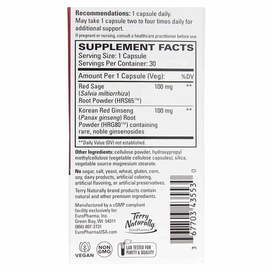 Red Sage Plus with HRG80 Red Ginseng, 30 Capsules, TNT