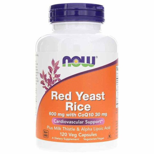 Red Yeast Rice 600 Mg with CoQ10 30 Mg, NOW Foods