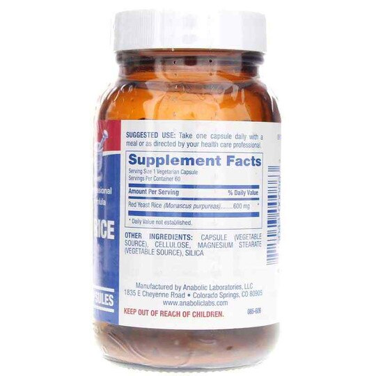 Red Yeast Rice, 60 Veg Capsules, ANL