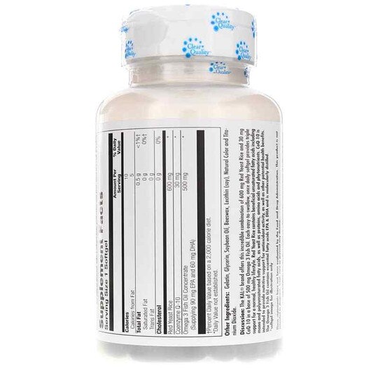 Red Yeast Rice CoQ10 Omega 3 ActivGels, Kal