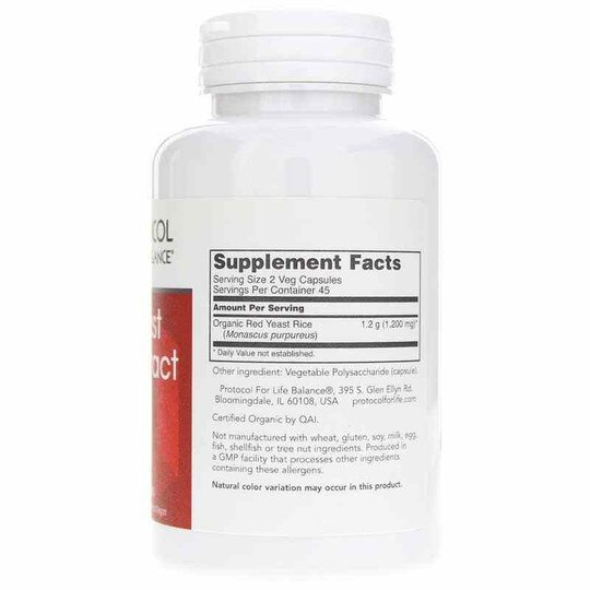 Red Yeast Rice Extract 600 Mg, 90 Veg Capsules, PFLB