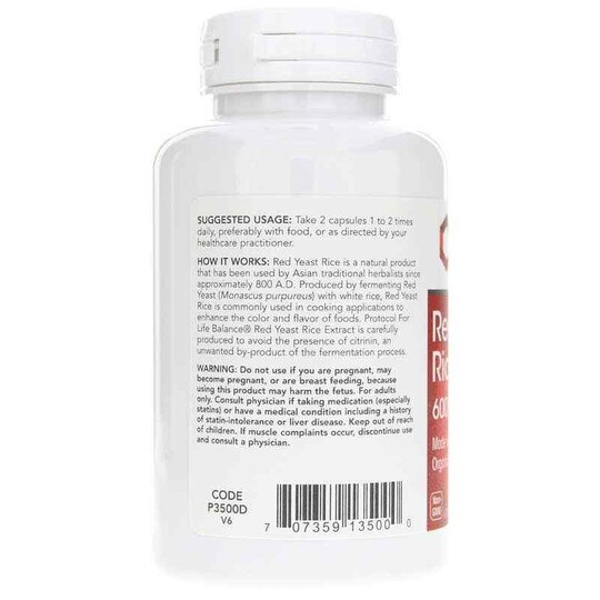 Red Yeast Rice Extract 600 Mg, 90 Veg Capsules, PFLB