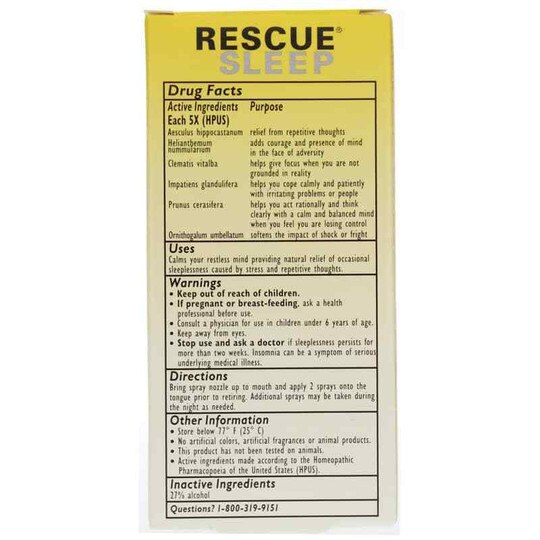 Rescue Sleep Spray, .7 Oz, BFR