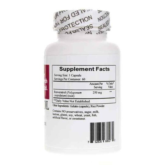 Resveratrol 250 Mg, 60 Capsules, CR