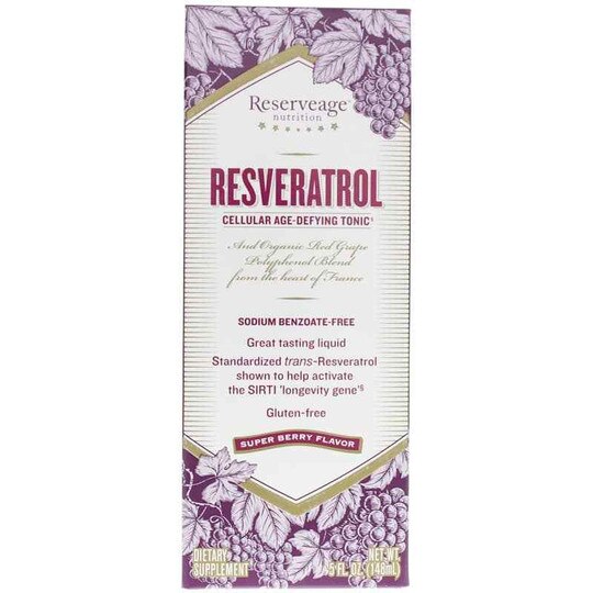 Resveratrol Liquid Berry, Reserveage Nutrition