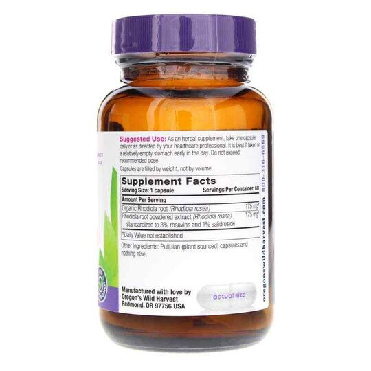 Rhodiola, 60 Vegan Capsules, OWH