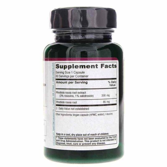 Rhodiola, 60 Veg Capsules, VTA
